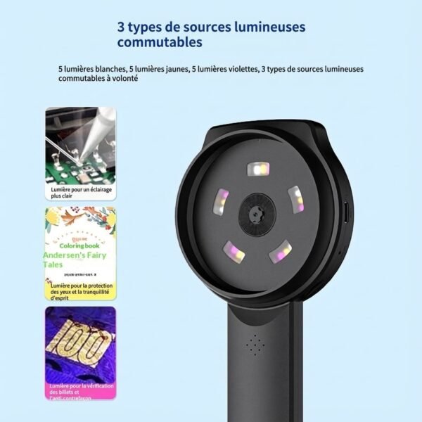 Loupe Numérique Microscope 100X avec Ecran IPS 2.8
