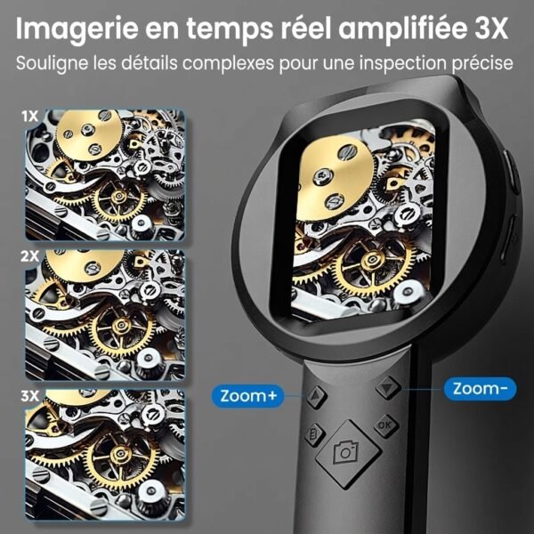 Loupe Numérique Microscope 100X avec Ecran IPS 2.8