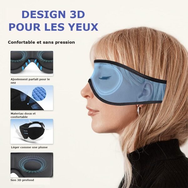 Masque de Sommeil Connecté 3D Bluetooth
