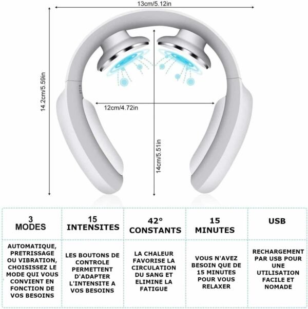 Masseur de Cou Chauffant intelligent – Physiothérapie – NeckCare