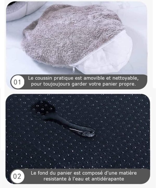 Panier pour Chat Confortable et Moelleux CatHome