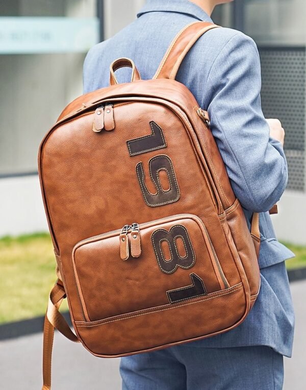 Sac a Dos de Voyage Vintage en Cuir Original