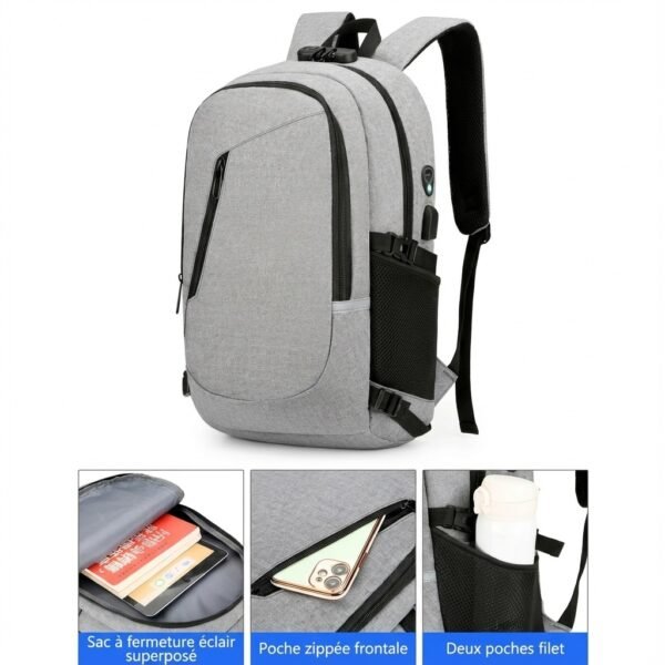 Sac a Dos Ordinateur de voyage antivol