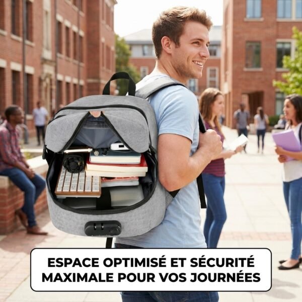 Sac a Dos Ordinateur de voyage antivol