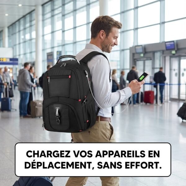 Sac à Dos PC Portables 17 Pouces de Voyage multifonctions