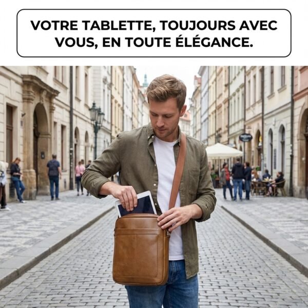 Sac a bandoulière et sacoche en cuir pour homme