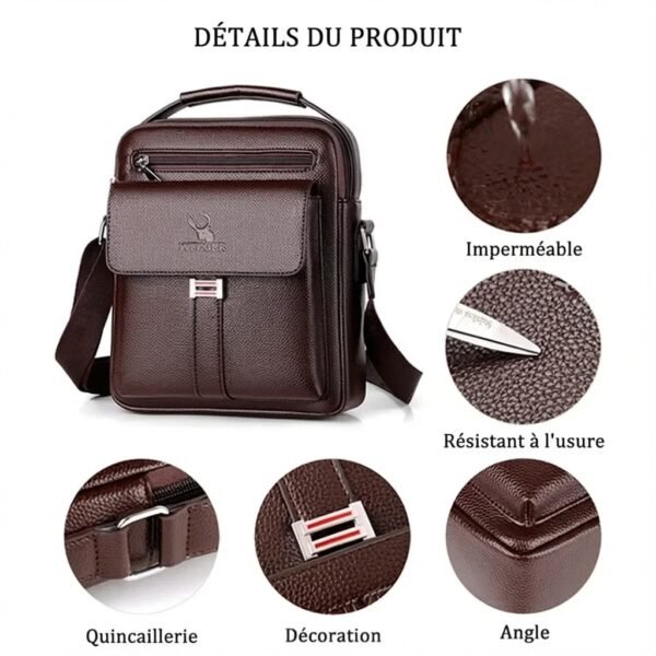 Sac a bandoulière et sacoche en cuir pour homme