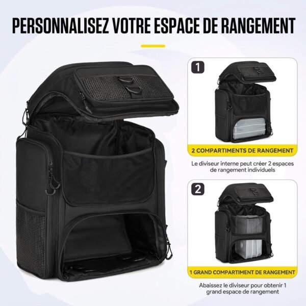 Sac à dos de pêche 50L avec supports