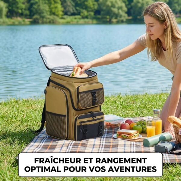 Sac à dos de pêche 50L avec supports