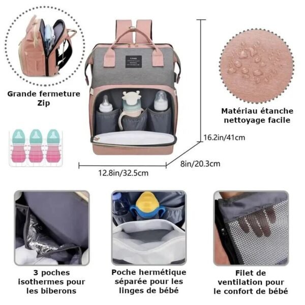 Sac a Langer Bébé – Lit Convertible BabyCare