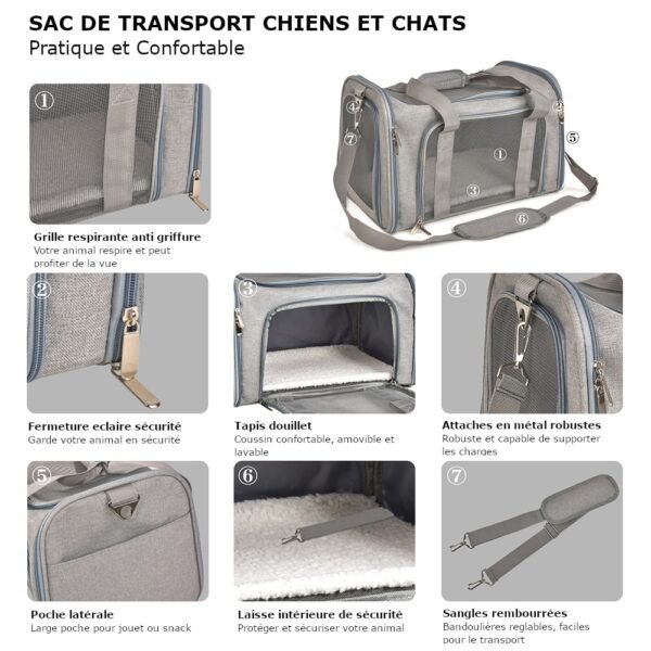 Sac de Transport pour chiens et chats confortable