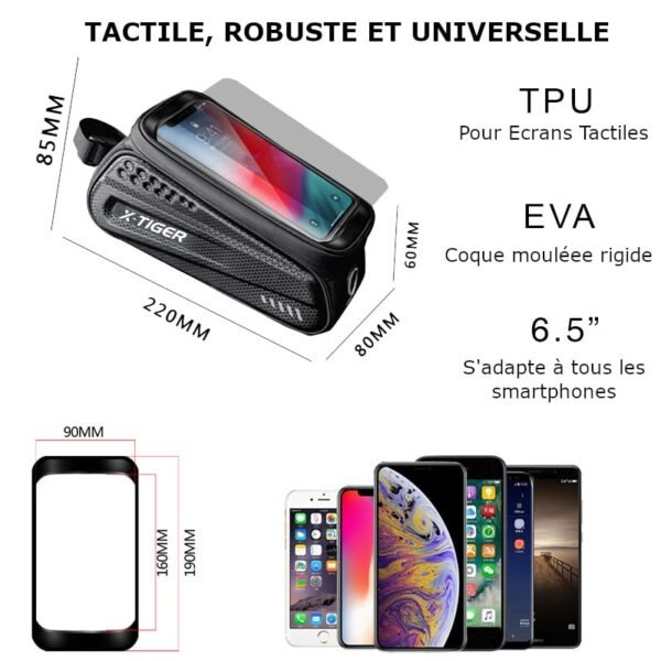 Sacoche de Vélo Etanche | Support Smartphone