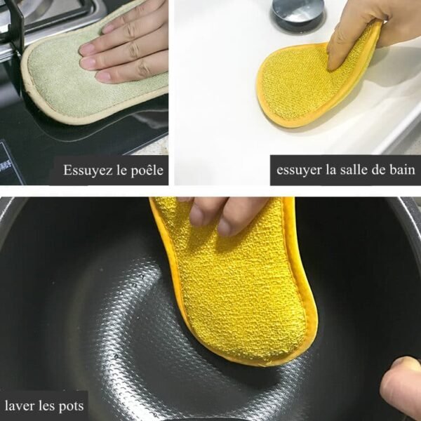 Eponge magique microfibres double action (lot de 20)