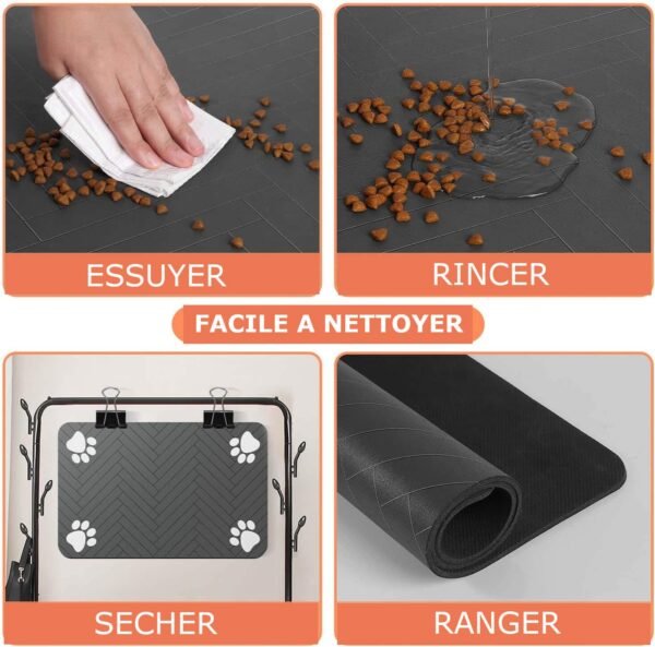 Tapis Alimentation Animaux Absorbant | Anti Eclaboussures | Séchage Rapide