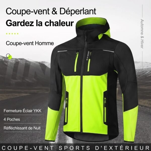 Veste de Cyclisme chaude doublure polaire