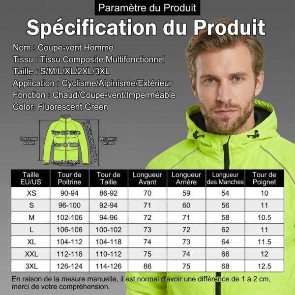 Veste de Cyclisme chaude doublure polaire