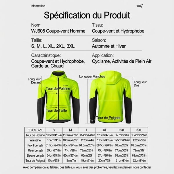 Veste de Cyclisme chaude doublure polaire