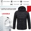 Veste Chauffante USB avec Capuche et Manches longues