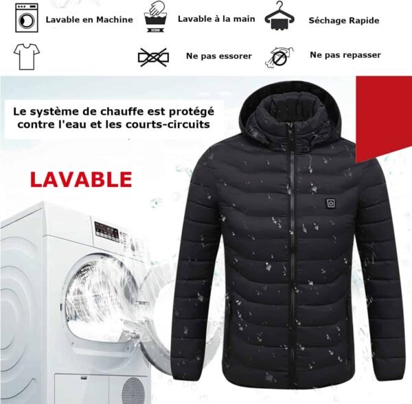 Veste Chauffante USB avec Capuche et Manches longues