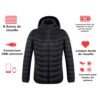 Veste Chauffante USB avec Capuche et Manches longues