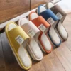 Pantoufles en lin confortables et respirantes