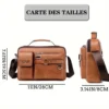 Sac d’épaule retro messager étanche pour homme