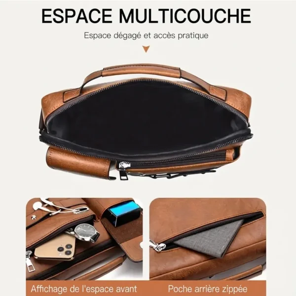 Sac d’épaule retro messager étanche pour homme