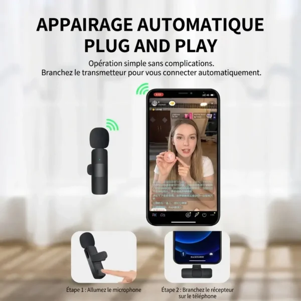 Microphone Lavalier Cravate USB-C