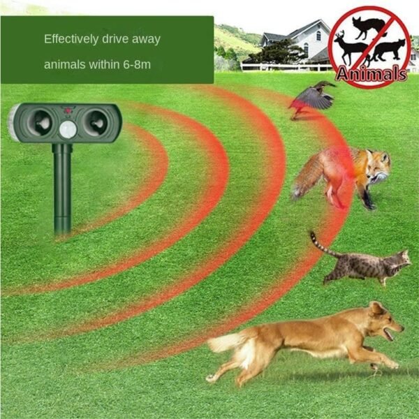 Répulsif à ultrasons solaire dissuasif animaux