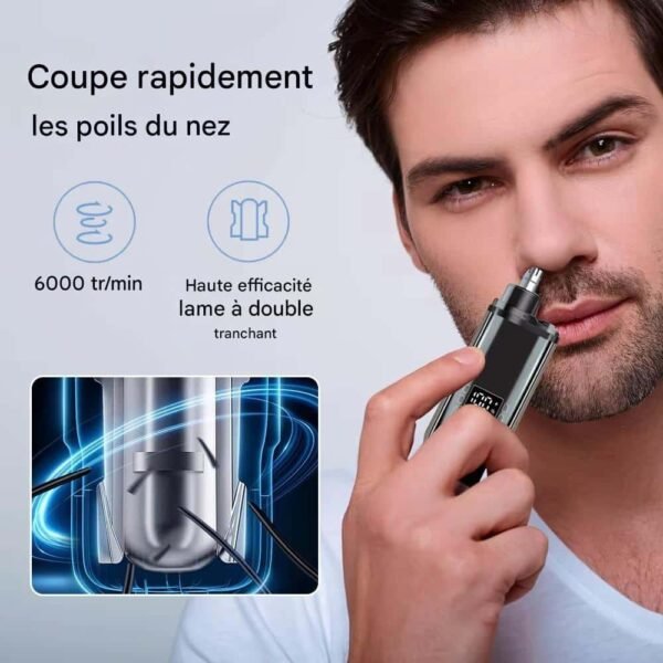 Tondeuse de Poche pour Poils de Nez et Oreilles Rechargeable