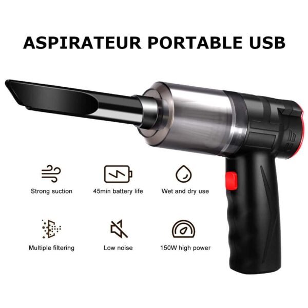 Aspirateur portable rechargeable USB