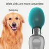Gourde de voyage pour chiens avec bol anti fuites pliable grande capacité 800ml