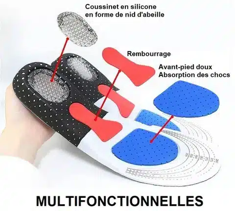 Semelles Orthopédiques respirantes avec absorption des chocs